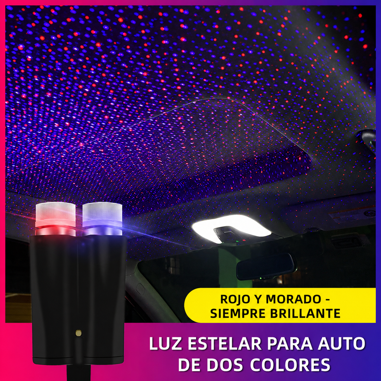 Luz Ambiental USB Estrella para Auto