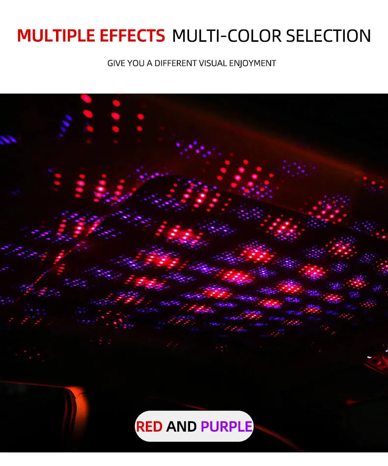 Luz Ambiental USB Estrella para Auto