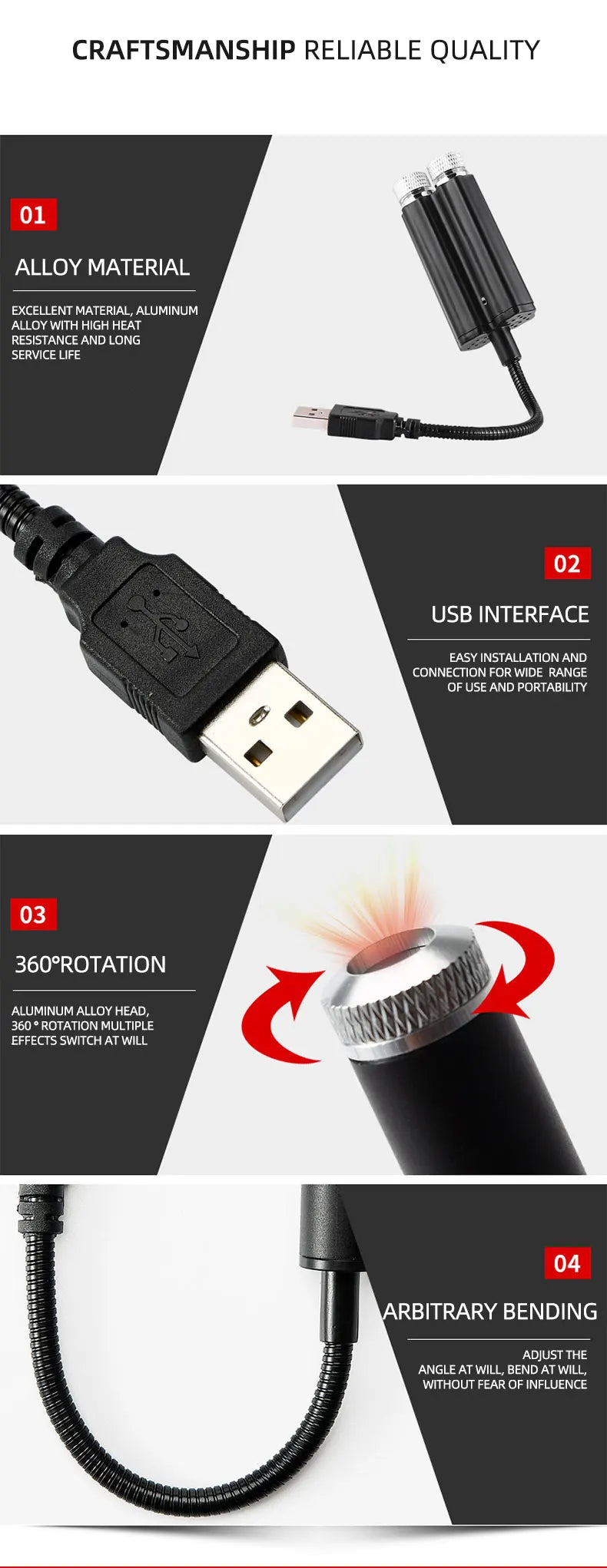 Luz Ambiental USB Estrella para Auto