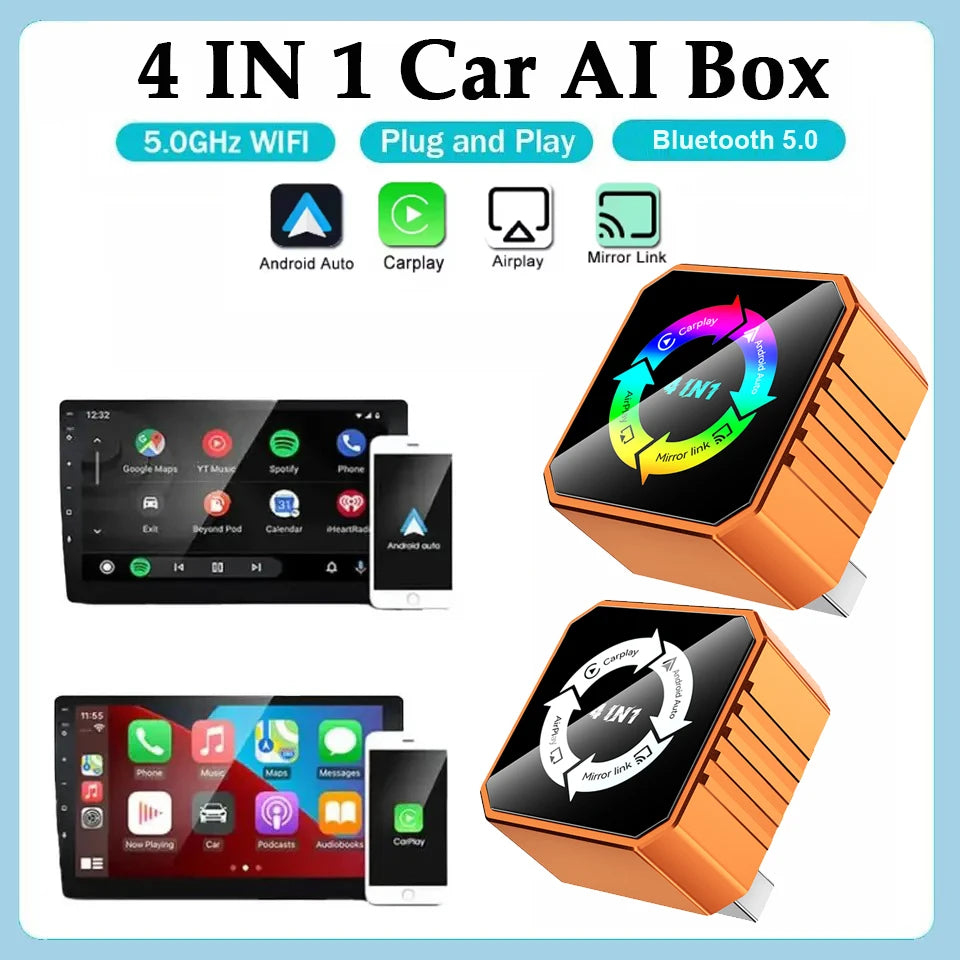Adaptador CarPlay Inalámbrico 4 en 1