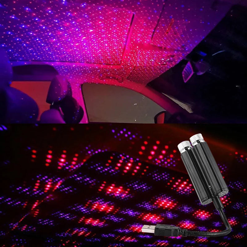 Luz Ambiental USB Estrella para Auto