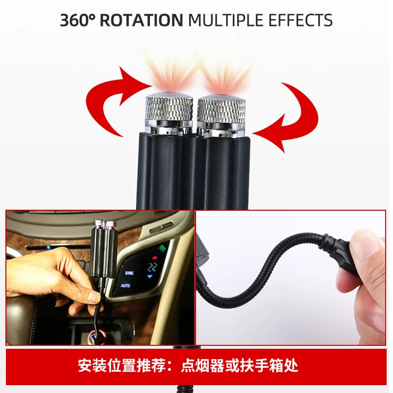 Luz Ambiental USB Estrella para Auto